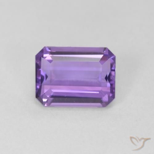2.34ct Naturel Violet foncé Améthyste, Taille émeraude, VVS