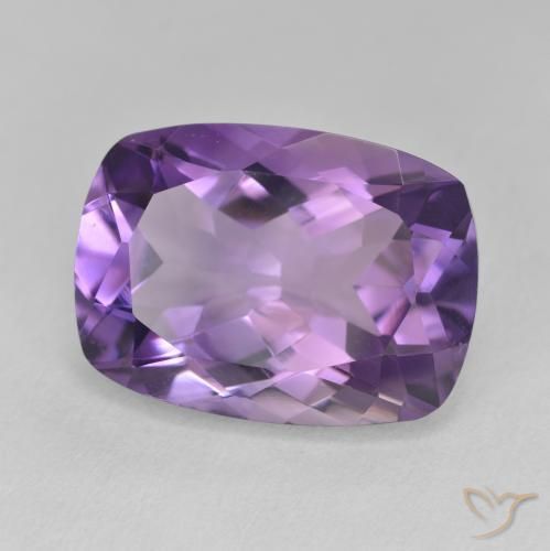 Améthyste Violet moyen naturelle Coussin, 12.54 ct, VVS