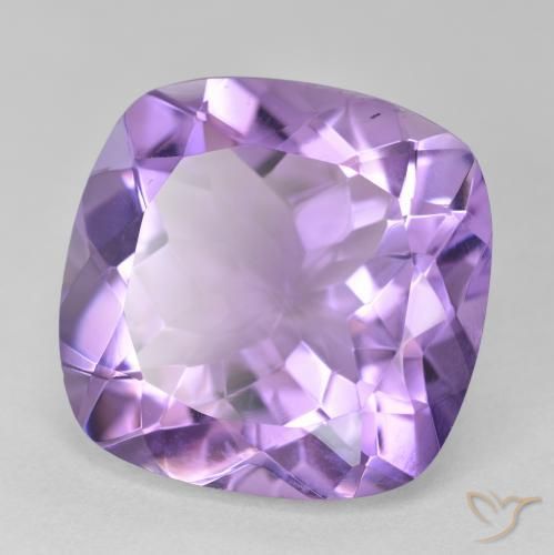 Améthyste Violet moyen naturelle Coussin, 18.92 ct, VVS