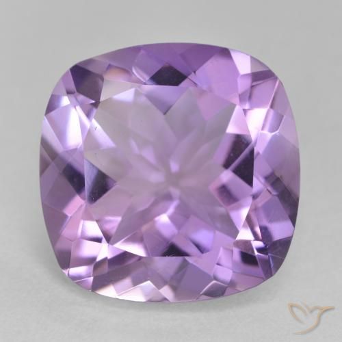 11.32ct Naturel Violet moyen Améthyste, Coussin, VVS