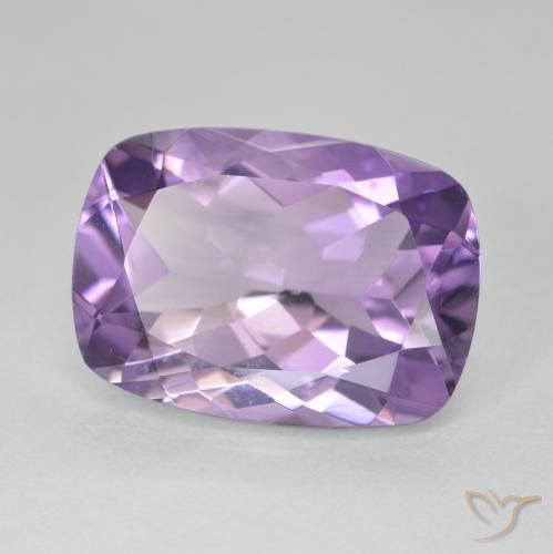 Améthyste Violet moyen naturelle Coussin, 11.78 ct, VVS