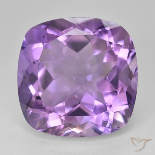 21.91ct Naturel Violet Rosâtre Améthyste, Coussin, VVS