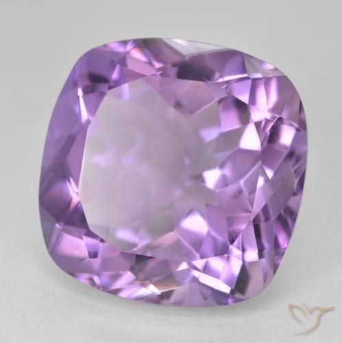 Améthyste Violet Rosâtre naturelle Coussin, 21.91 ct, VVS