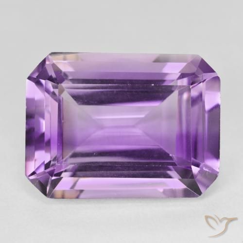 19.30ct Naturel Violet violacé Améthyste, Taille émeraude, VVS