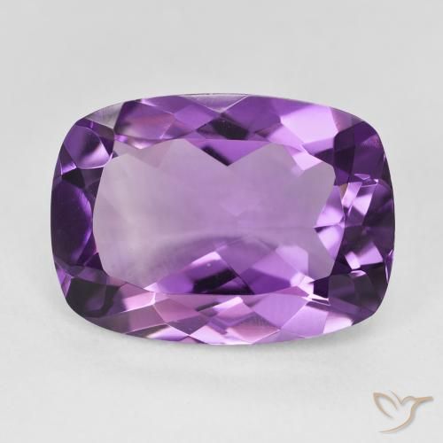 11.38ct Naturel Medium Light Purplish-Violet Améthyste, Coussin, VVS