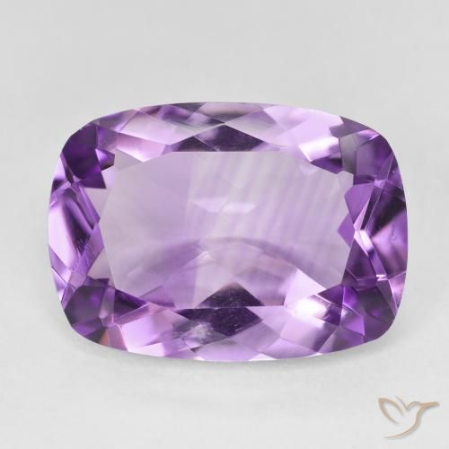 11.19ct Naturel Medium Light Purplish-Violet Améthyste, Coussin, VVS
