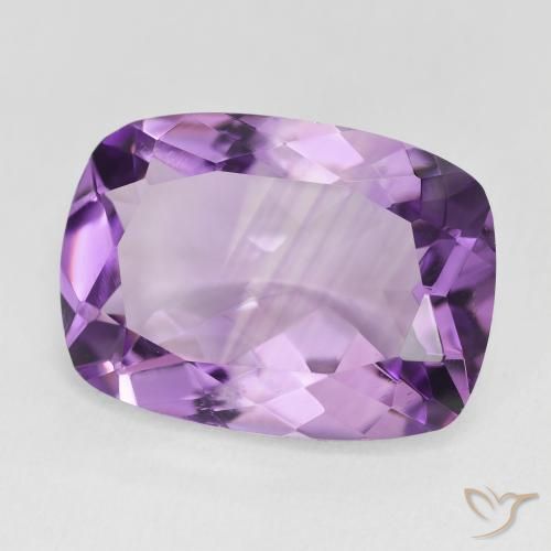 Améthyste Medium Light Purplish-Violet naturelle Coussin, 11.19 ct, VVS