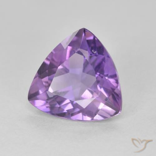 Améthyste Violet moyen naturelle Trillion, 2.72 ct, VS