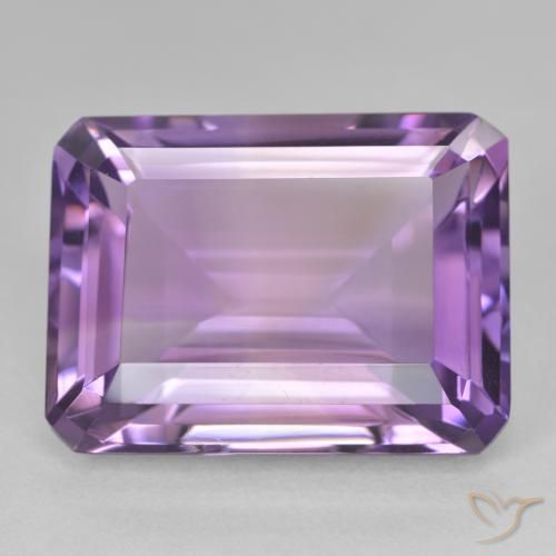 22.10ct Naturel Violet rose moyen Améthyste, Taille émeraude, VVS