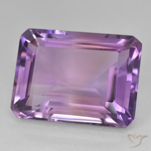 Améthyste Violet rose moyen naturelle Octogone / coupe Émeraude, 22.10 ct, VVS