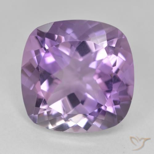 12.33ct Naturel Violet moyen Améthyste, Coussin, VVS