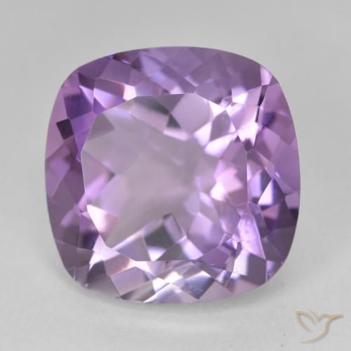 Améthyste Violet moyen naturelle Coussin, 12.33 ct, VVS