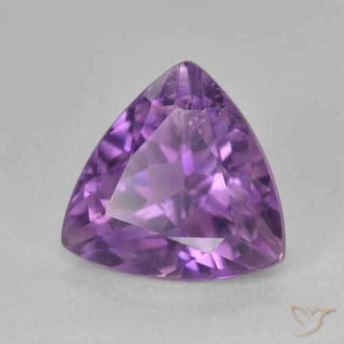 Améthyste Violet moyen naturelle Trillion, 2.83 ct, VS