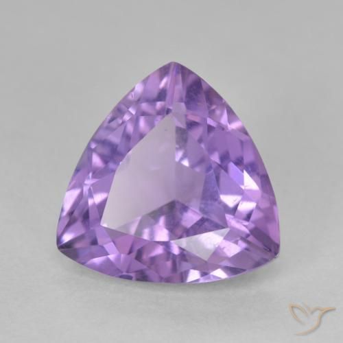 Améthyste Violet iris profond naturelle Trillion, 2.81 ct, VS