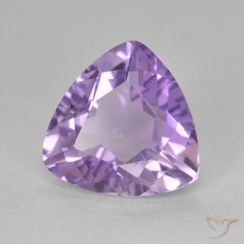 Améthyste Violet iris profond naturelle Trillion, 2.82 ct, VS
