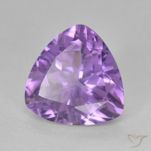 Améthyste Violet iris profond naturelle Trillion, 2.91 ct, VS