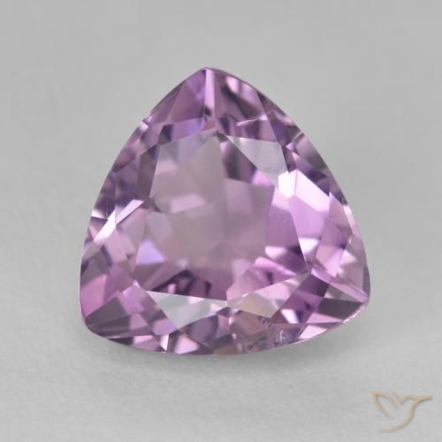 Améthyste Violet grisâtre naturelle Trillion, 3.21 ct, VS