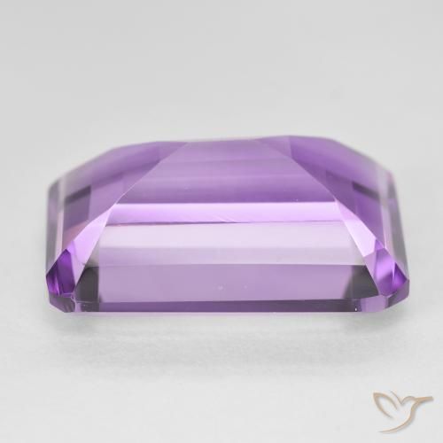Améthyste Medium Light Purplish-Violet naturelle Octogone / coupe Émeraude, 18.56 ct, VVS