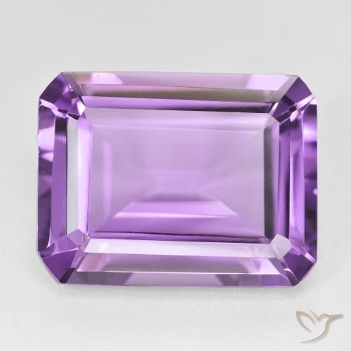 18.55ct Naturel Violet violacé Améthyste, Taille émeraude, VVS