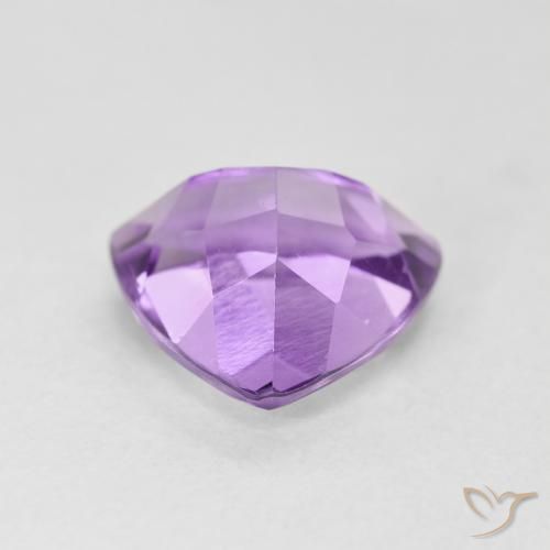 Améthyste Violet rosâtre moyen naturelle Trillion, 3.01 ct, VS