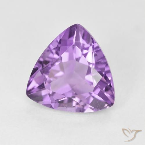 Améthyste Violet rosâtre moyen naturelle Trillion, 2.87 ct, VS