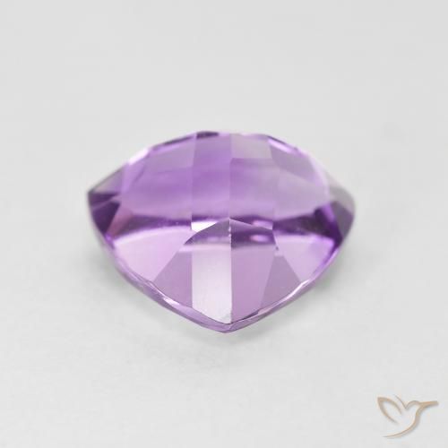 Améthyste Violet rosâtre moyen naturelle Trillion, 3.16 ct, VS