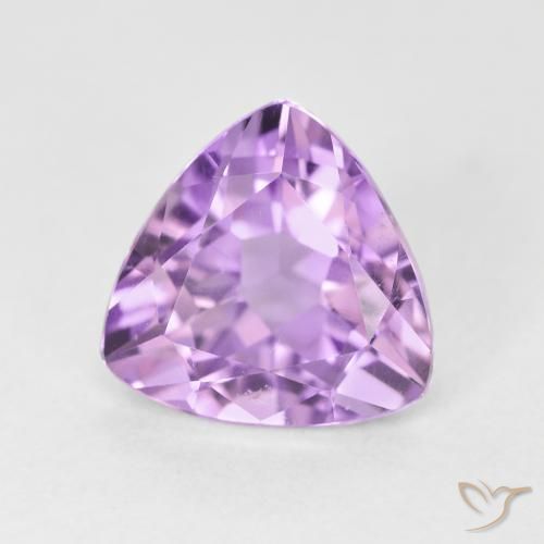 Améthyste Violet rose moyen naturelle Trillion, 2.96 ct, VS