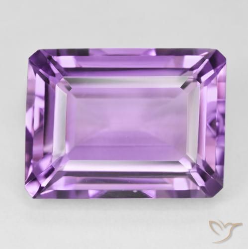 22.23ct Naturel Violet Rosâtre Améthyste, Taille émeraude, VVS