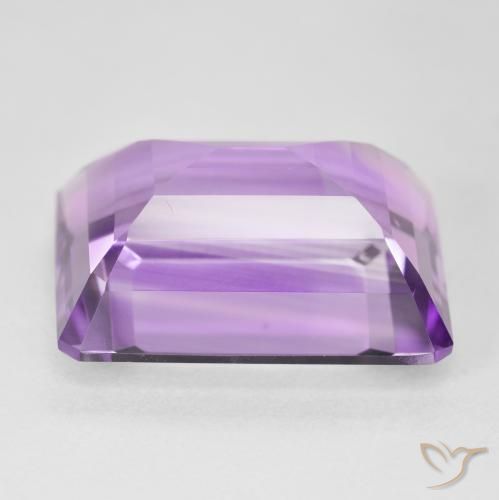 Améthyste Violet Rosâtre naturelle Octogone / coupe Émeraude, 22.23 ct, VVS
