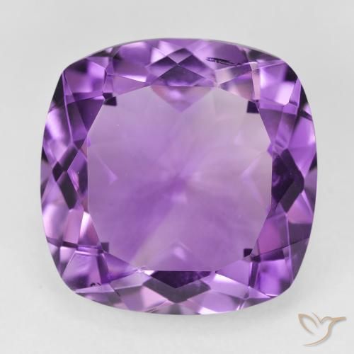 19.90ct Naturel Violet rosé foncé Améthyste, Coussin, VVS-VS