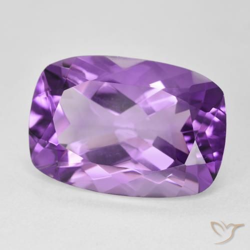 Améthyste Violet moyen naturelle Coussin, 11.88 ct, VVS-VS