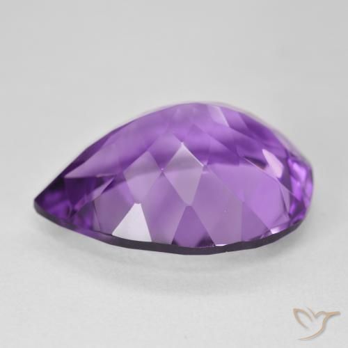 Améthyste Medium Dark-Violet naturelle En forme de poire, 16.83 ct, VVS