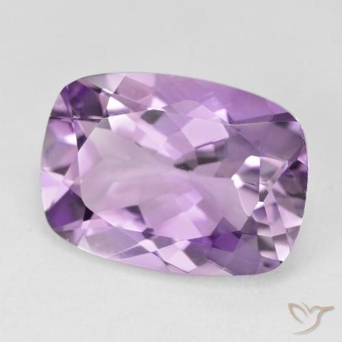 Améthyste Violet rose moyen naturelle Coussin, 12.30 ct, VVS