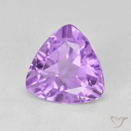 Améthyste Violet rosâtre léger naturelle Trillion, 3.02 ct, VS