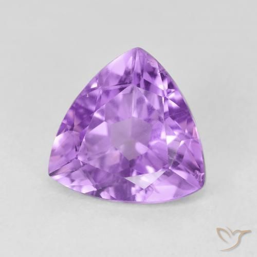 Améthyste Violet rose vif naturelle Trillion, 2.96 ct, VS