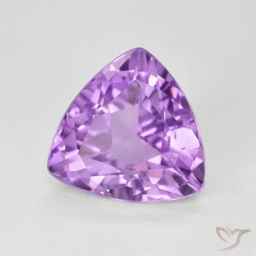 Améthyste Violet Rosâtre naturelle Trillion, 2.98 ct, VS