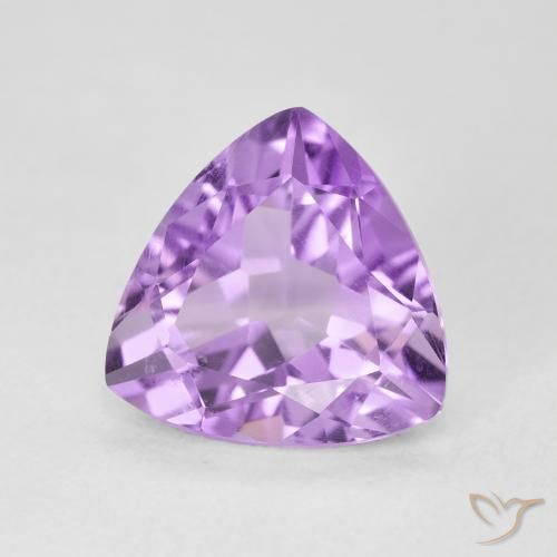 Améthyste Violet rosâtre léger naturelle Trillion, 2.92 ct, VS