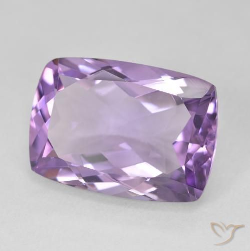 Améthyste Violet moyen naturelle Coussin, 13.68 ct, VVS