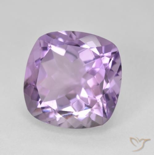 Améthyste Violet Rosâtre naturelle Coussin, 12.90 ct, VVS