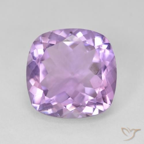 11.31ct Naturel Violet Rosâtre Améthyste, Coussin, VVS-VS