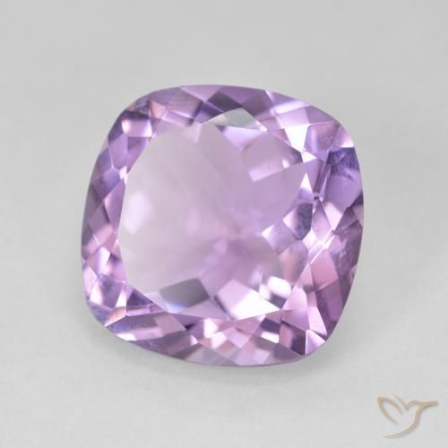 Améthyste Violet Rosâtre naturelle Coussin, 11.31 ct, VVS-VS