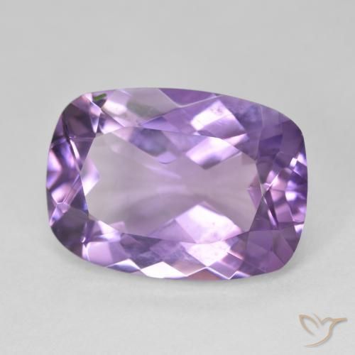Améthyste Violet moyen naturelle Coussin, 12.49 ct, VVS
