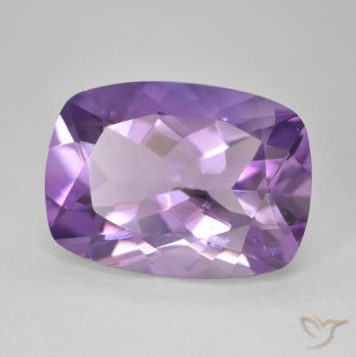 Améthyste Violet moyen naturelle Coussin, 12.24 ct, VVS