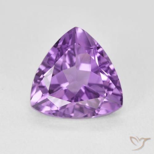 2.95ct Naturel Medium Light Purplish-Violet Améthyste, Trillion, VVS-VS