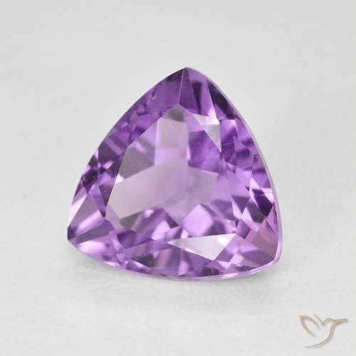Améthyste Medium Light Purplish-Violet naturelle Trillion, 2.95 ct, VVS-VS