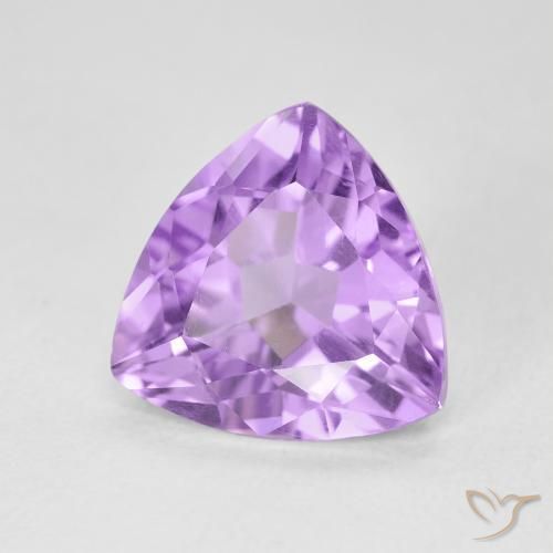 Améthyste Violet Rosâtre naturelle Trillion, 2.90 ct, VVS-VS