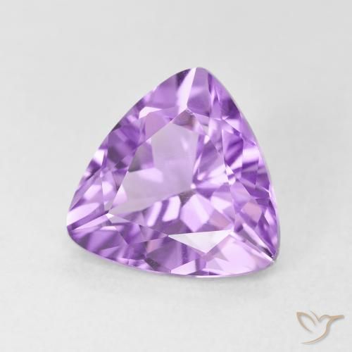Améthyste Violet rosâtre léger naturelle Trillion, 2.79 ct, VVS-VS