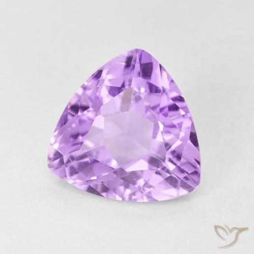 Améthyste Violet rosâtre léger naturelle Trillion, 2.81 ct, VVS-VS