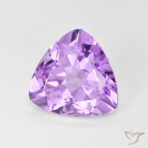 Améthyste Violet rosâtre léger naturelle Trillion, 2.93 ct, VVS-VS