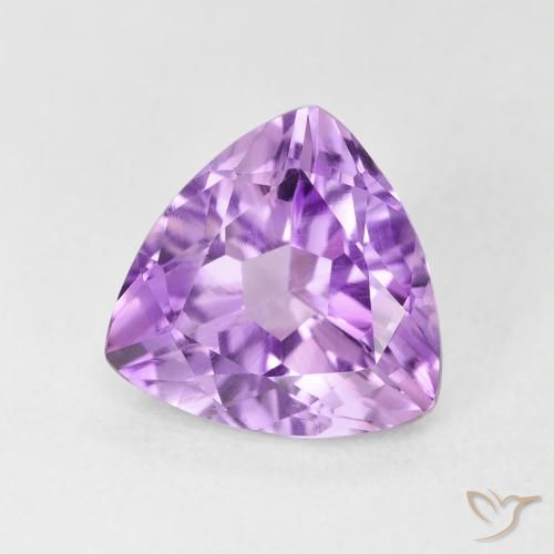 Améthyste Violet rosâtre léger naturelle Trillion, 2.84 ct, VVS-VS